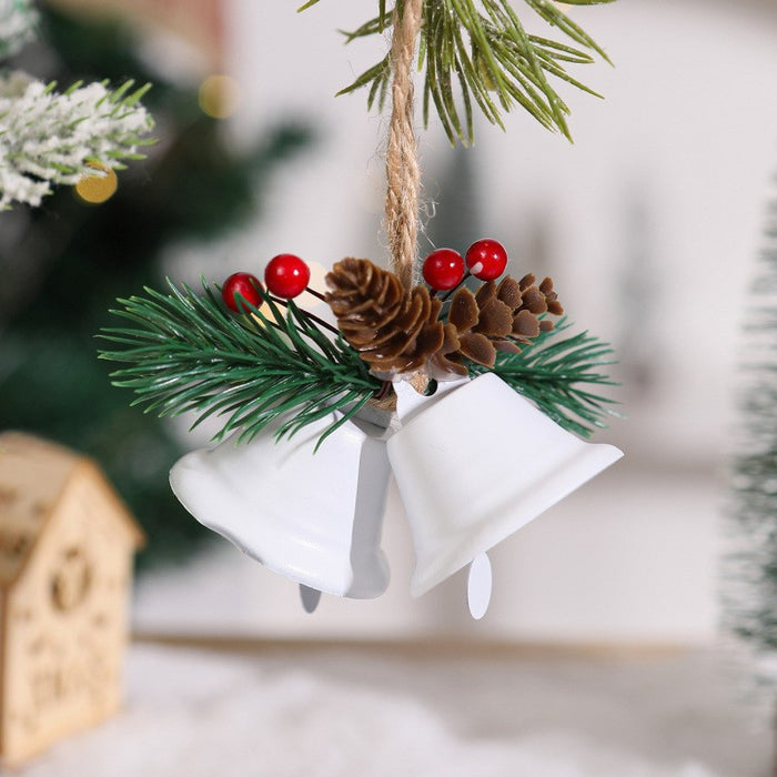 Wholesale Christmas Bell Door Hanging Bell Red Cone Pine Cone Wind Bell Christmas Tree Pendant Christmas Decorations