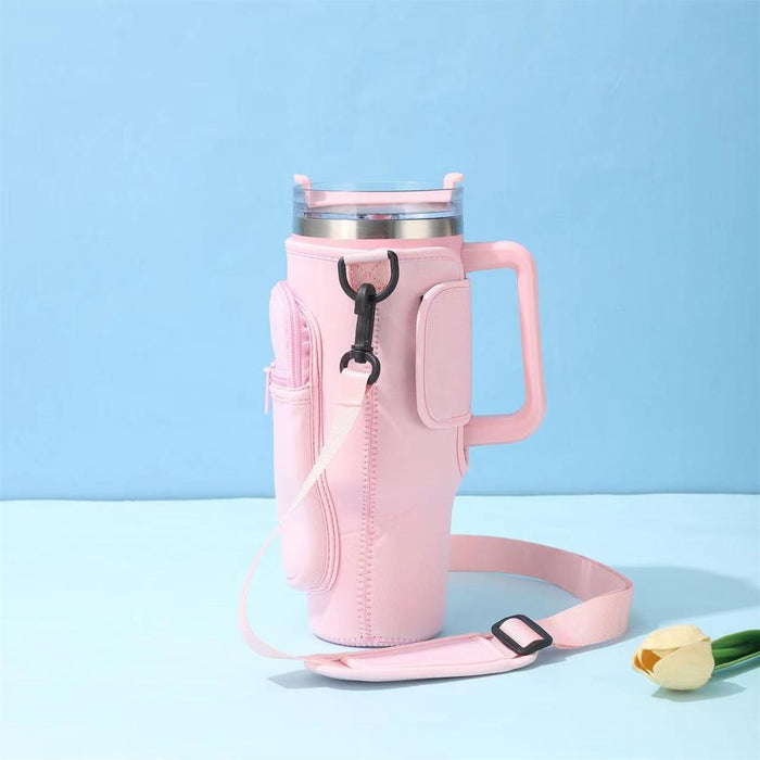 Wholesale Tumbler Capacity Footprint Handle Stainless Steel Large Capacity Ice Cup Car Cup  JDC-CUP-QN001