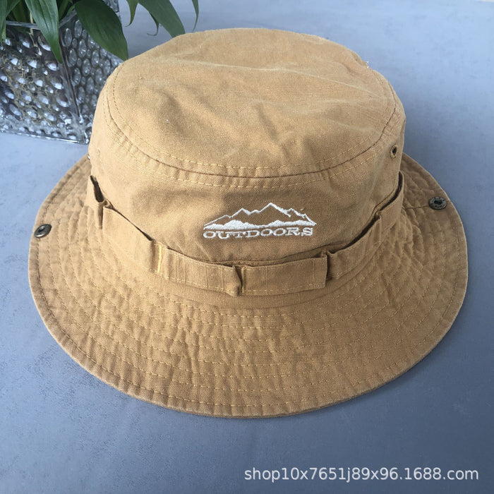 Wholesale Outdoor camping, hiking, new bike riding, windproof, sunshade, sun protection, fisherman hat, casual breathable basin hat
