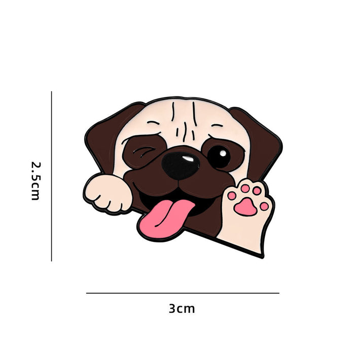 Wholesale Cute Cartoon Dog Series Metal Brooches