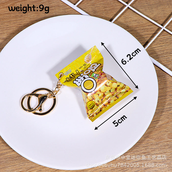 Wholesale New snack bag pendant with simulated miniature rubber candy key pendant