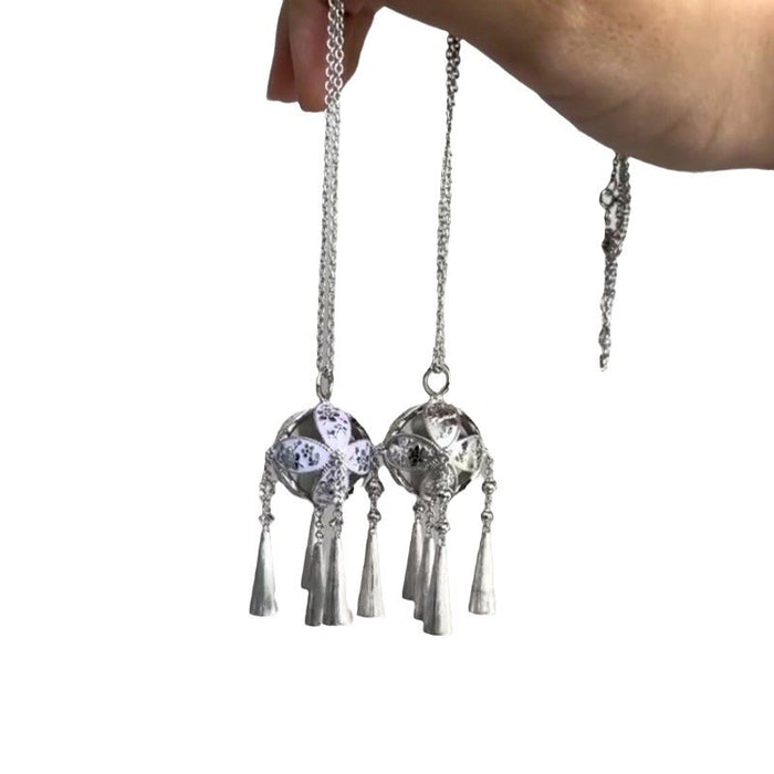 Wholesale Embroidered tassel necklace with niche design, collarbone chain