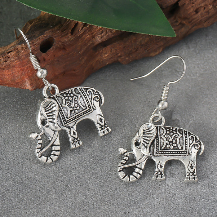 Wholesale Alloy Elephant Earrings JDC-ES-KaY005