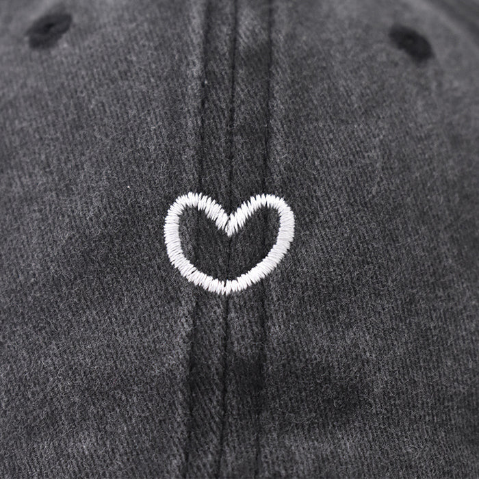 Wholesale Pure cotton washed old cute embroidered baseball cap duck tongue cap