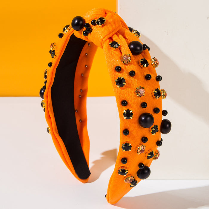 Wholesale Halloween headband female head hoop pearl rhinestone head