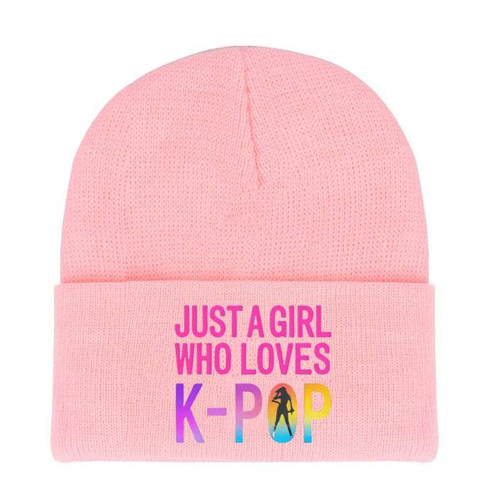 Wholesale Kpop style cartoon knitted hat beanie outdoor warm hat