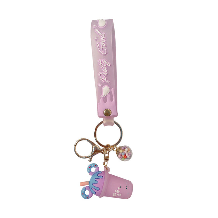 Wholesale Creative ice cream PVC keychains