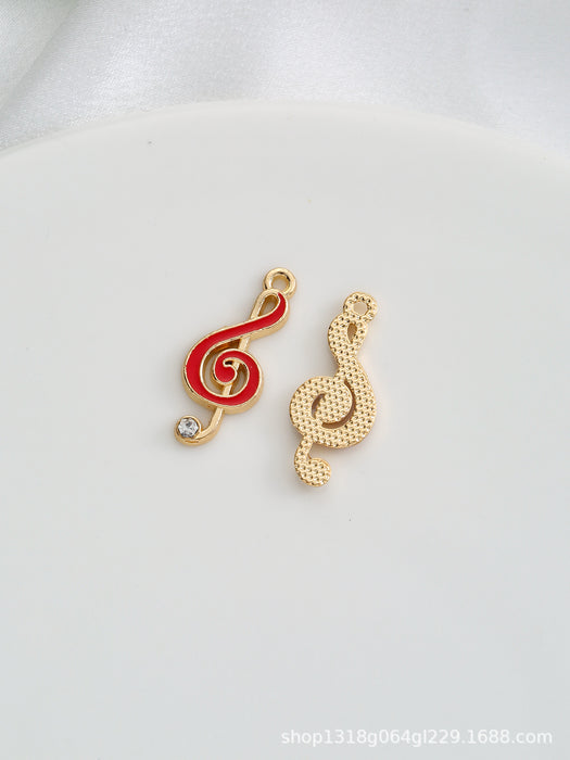 Wholesale 100 pcs Multi-colored musical note alloy DIY charms