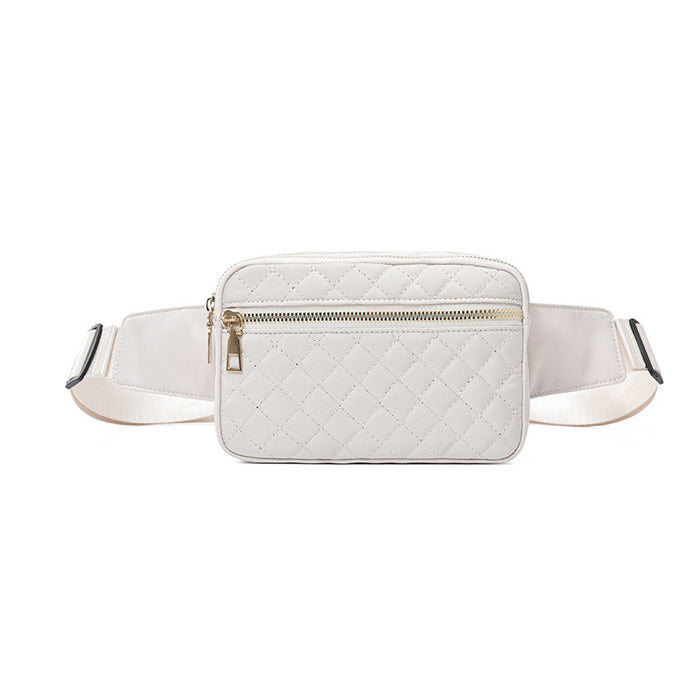Wholesale Women' s waist bag diamond pattern shoulder crossbody bag casual versatile chest bag