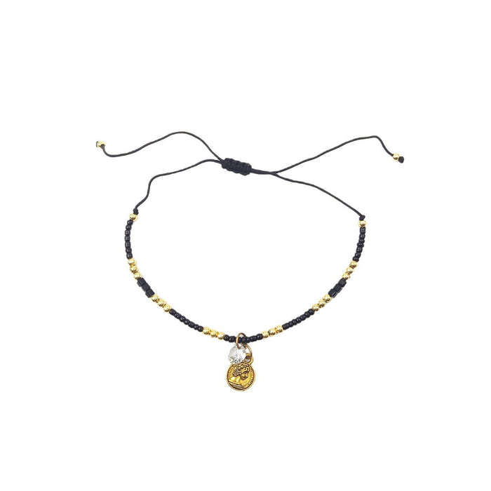 Wholesale   jewelry  anklet retro crystal foot ornaments rice beads simple personality jewelry