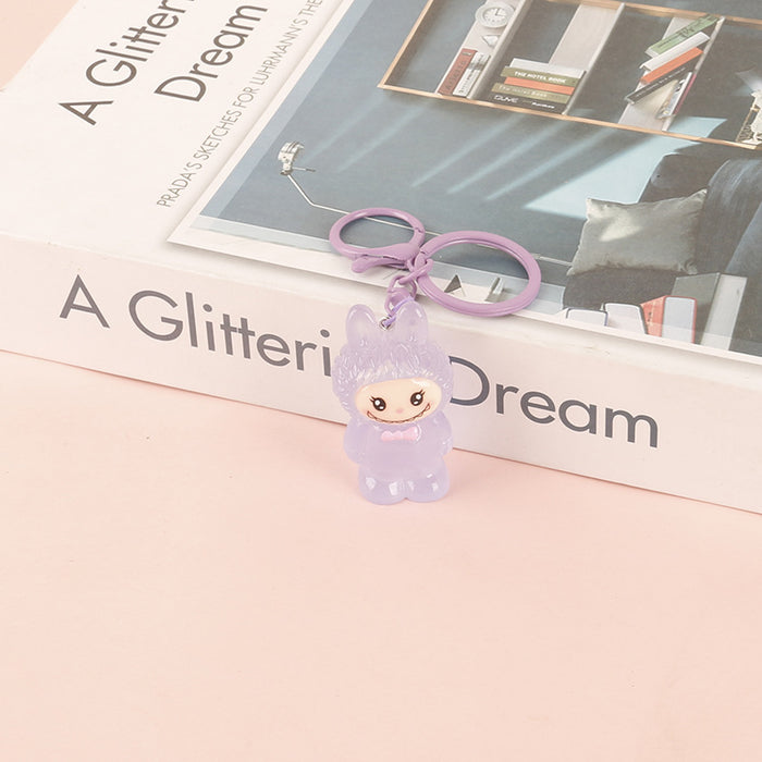 Wholesale Creative Cartoon Keychain Pendant Resin Luminous Doll Accessories Small Gifts Wholesale