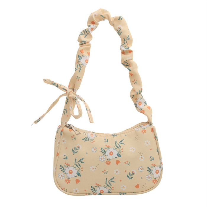 Wholesale Versatile pleated handbag, fashionable flower shoulder bag