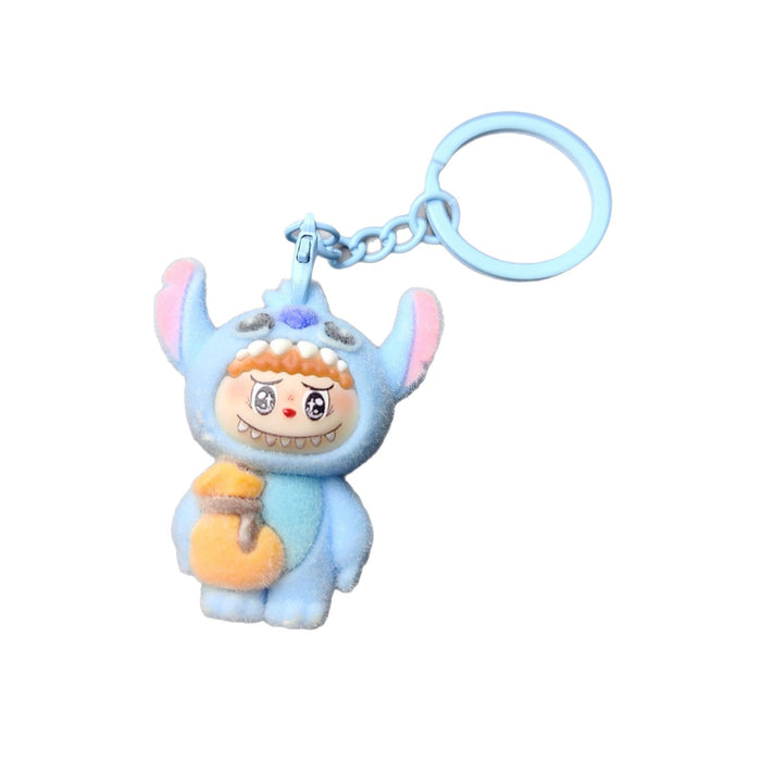Wholesale Cute Flocking Cloth Bear Series Keychain Small Pendant Couple School Bag Pendant Accessories Creative Small Gifts