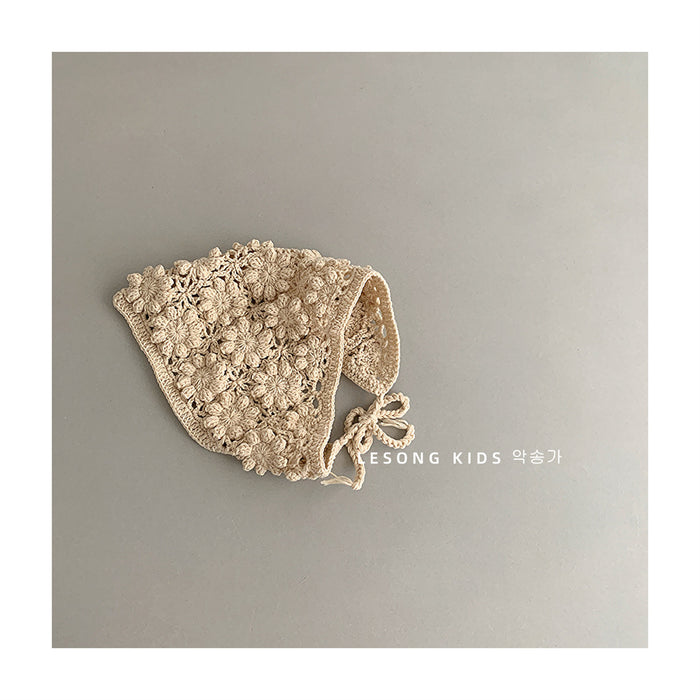 Wholesale Knitted Hollow Gook Triangle Hair Belt Children's Headscarf Cap Trendy