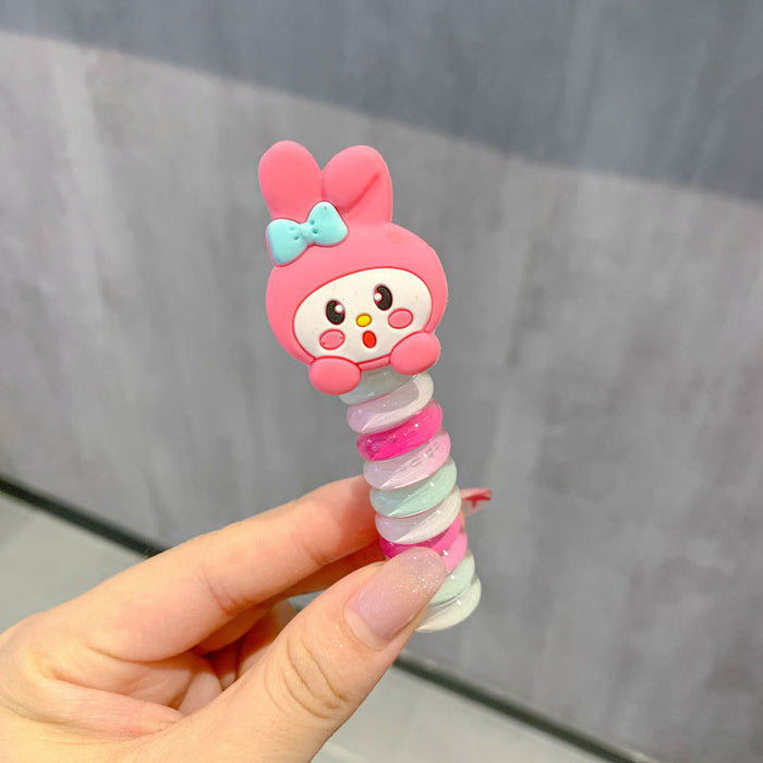 Wholesale Children' s Phone Cord Hair Scrunchies Cartoon Animal  Headwear