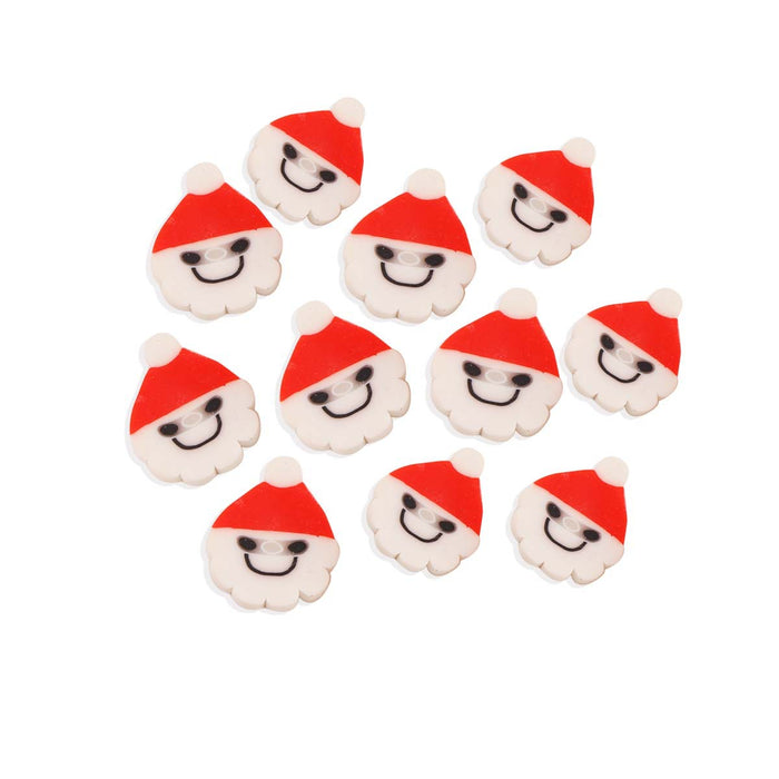 Wholesale 100pcs Polymer Clay Christmas Snowman Tree Cane Loose Beads JDC-BDS-LiuXia003