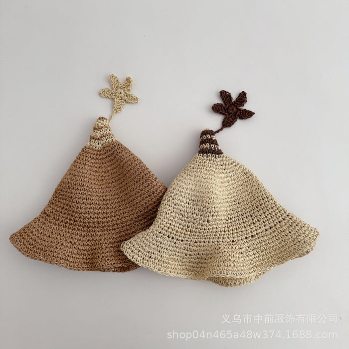 Wholesale Children's Straw Hat Personalized Sunshade Sunscreen Elf Hat