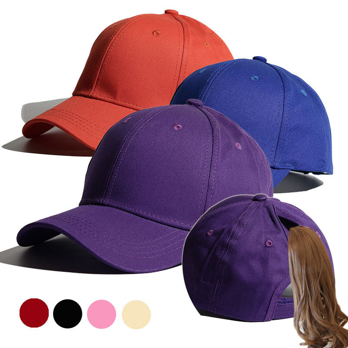 Wholesale Cotton Solid Color Ponytail Baseball Cap JDC-FH-Chunq012
