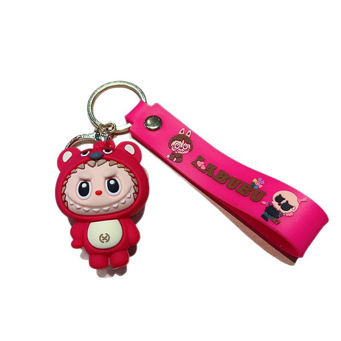 Wholesale Cartoon Keychain  Strawberry Bear Car Keychain