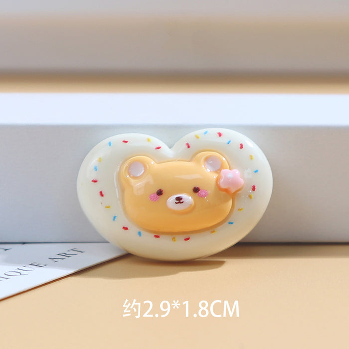 Wholesale Bear Girl Glossy Series Cream Glue Mobile Phone Case Material Stationery Box Headband Jewelry