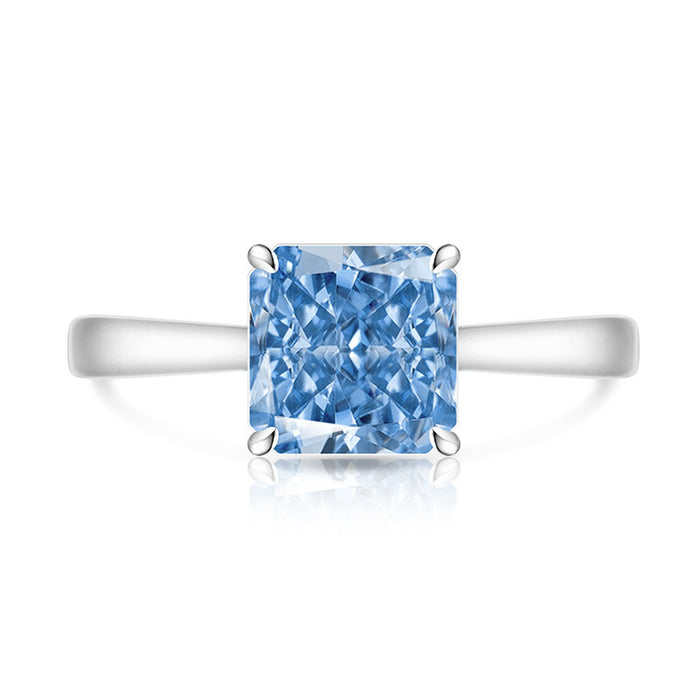 Wholesale Geometric High Carbon Diamond Ring Real Gold Plated Fashion Jewelry Accessory for Women Boutique Resale