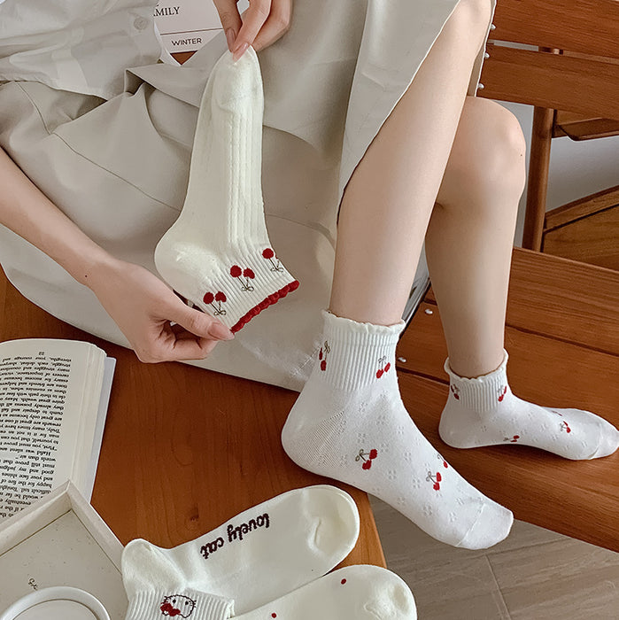 Wholesale Cute, sweet, fashionable boat socks, combed cotton short socks