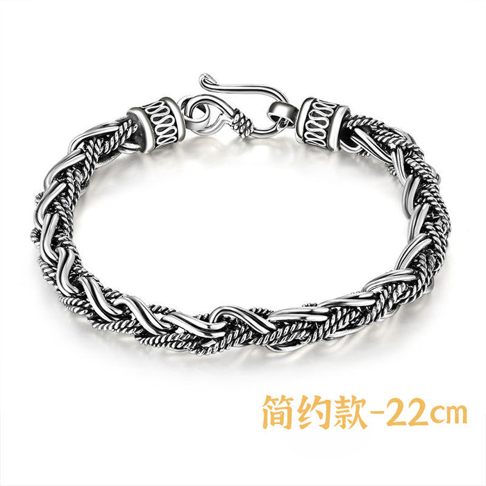 Wholesale Vintage vintage handmade woven striped chain bracelet