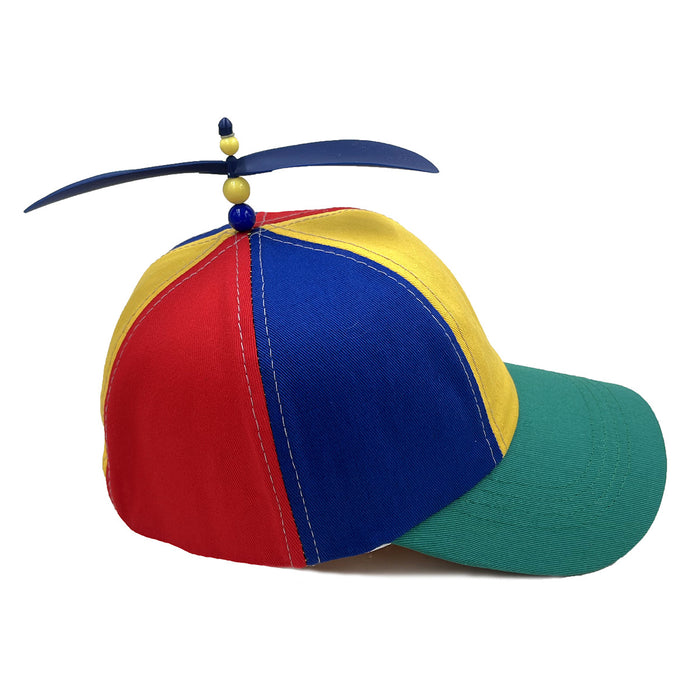 Wholesale Rainbow patchwork bamboo dragonfly propeller soft-top baseball cap