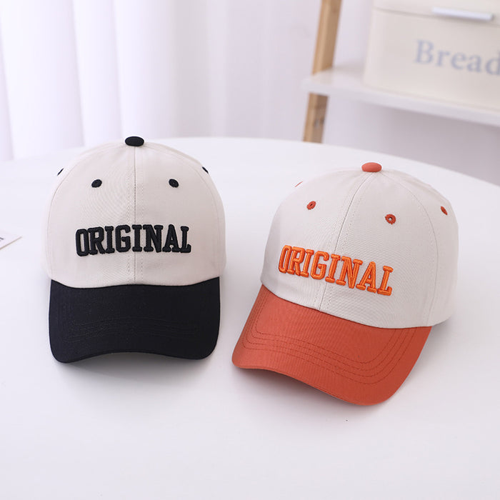 Wholesale Spring and summer letter visor student fashion color block baseball cap