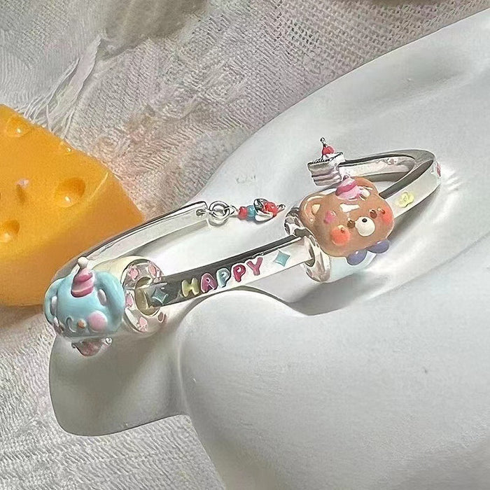 Wholesale Little Bear Party Bracelet Fashion Style Versatile Cute Cartoon Advanced Design Jewelry