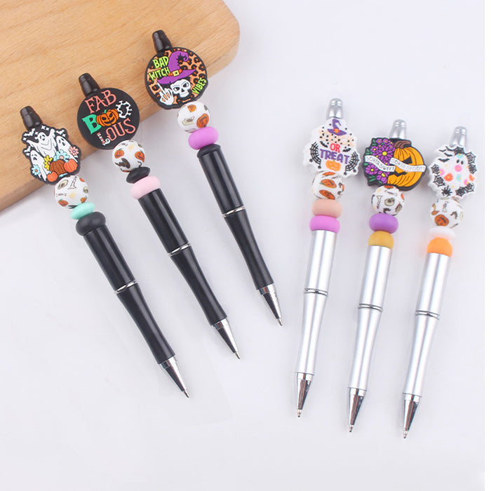 Wholesale Halloween Cartoon Silicone Plastic Bead Pen JDC-PN-GuangTian008