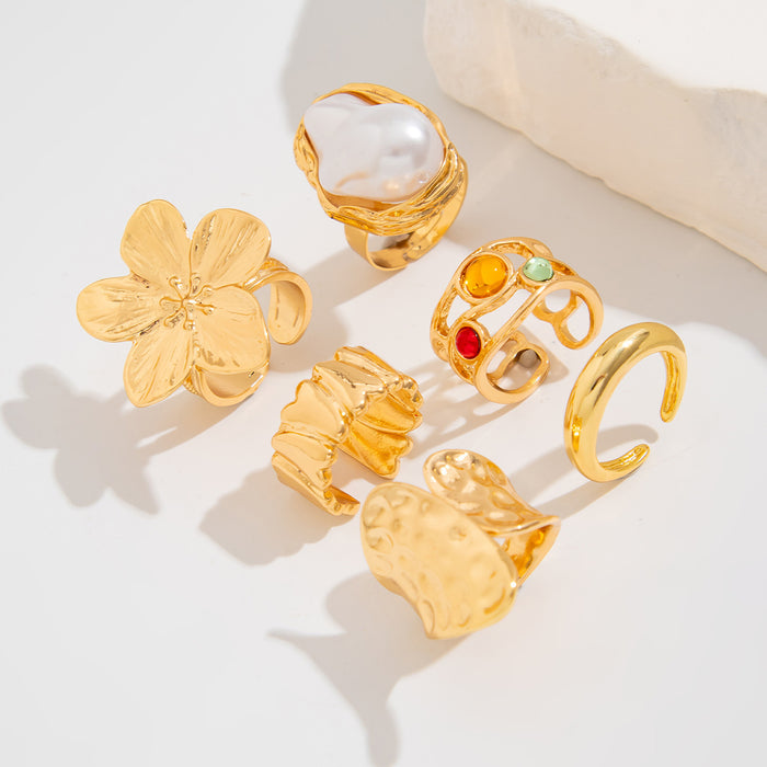 Wholesale Small niche design versatile ring, circular ring, geometrically irregular opening ring