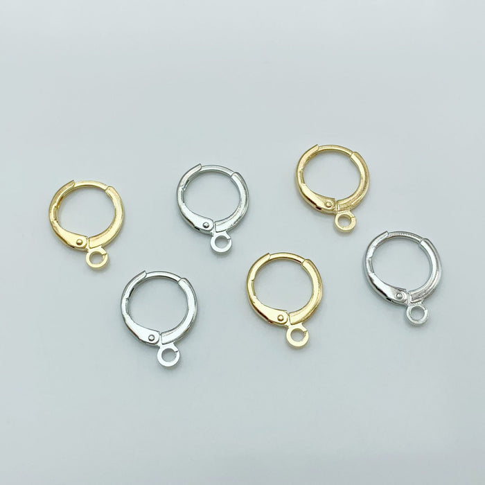 Wholesale Jewelry accessories copper round buckle earrings ear clip round buckle pure copper