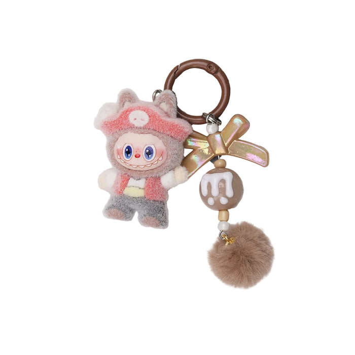 Wholesale Cute Resin Cartoon Flocked Keychain