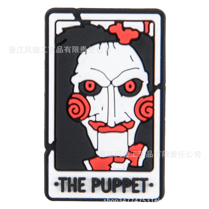 Wholesale 50pcs Horror Tarot  Series Shoes Charms Accessories Slippers Accessories Patch Decorative Shoe Buckle