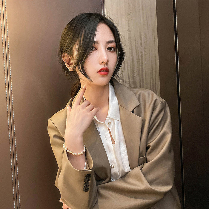 Wholesale Irregular Freshwater Imitation Pearl Bracelet Women's Pull-out Adjustable Bracelet