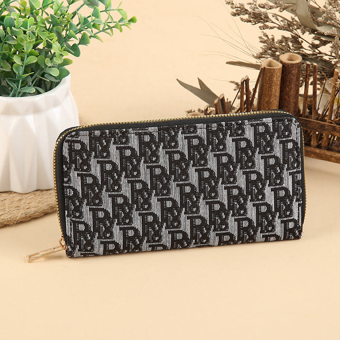 Wholesale PU Leather Long Wallet with Retro Print Design Large Capacity MOQ≥3