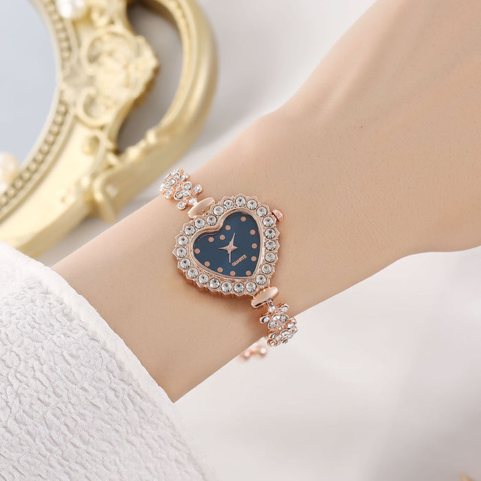 Wholesale Women's Fine Strap Diamond Inlaid Heart-shaped Adjustable Watch JDC-WH-Tair005