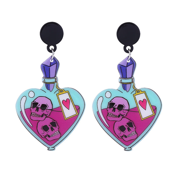 Wholesale  cute funny long-legged witch pink ghost pumpkin knife beak doctor eardrop