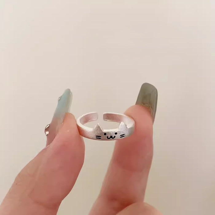 Wholesale Unique and cute couple style index finger ring, female niche design, adjustable opening ring