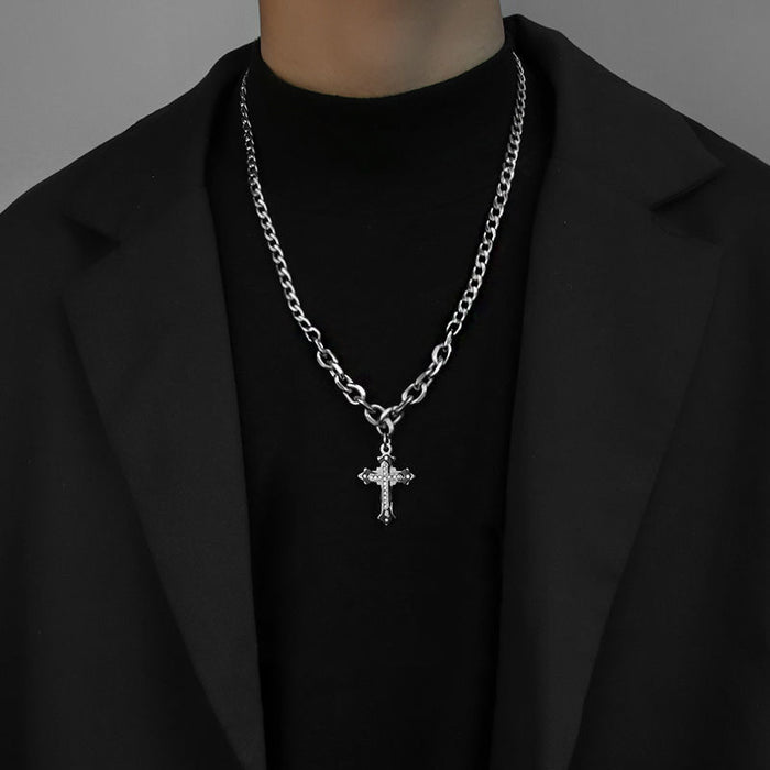 Wholesale Men' s cross necklace,  men' s hip-hop accessories