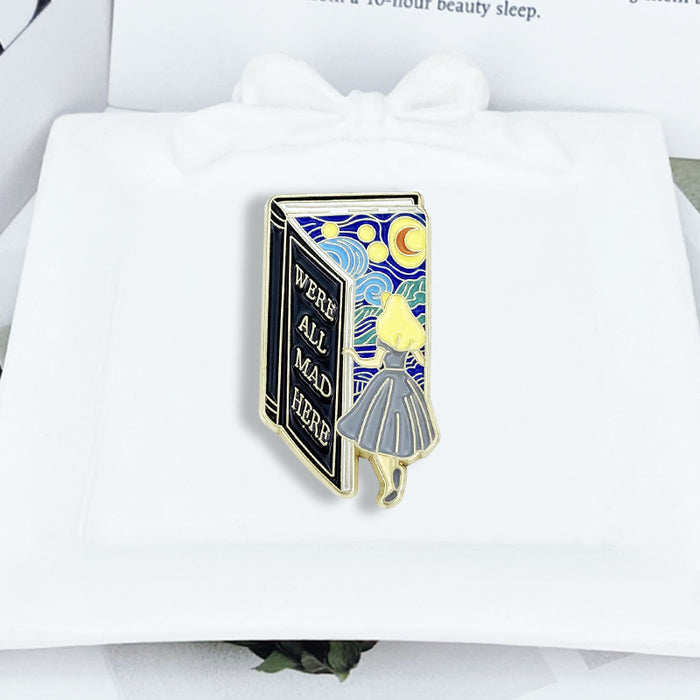 Wholesale Stylish Themed Cartoon Brooch Painted Zinc Alloy Enamel Pin Fashion Accessory MOQ≥2