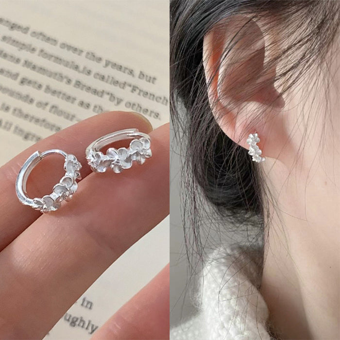 Wholesale Fashion Light Luxury High Sense Three-dimensional Flower Ear Buckle Elegant Earrings