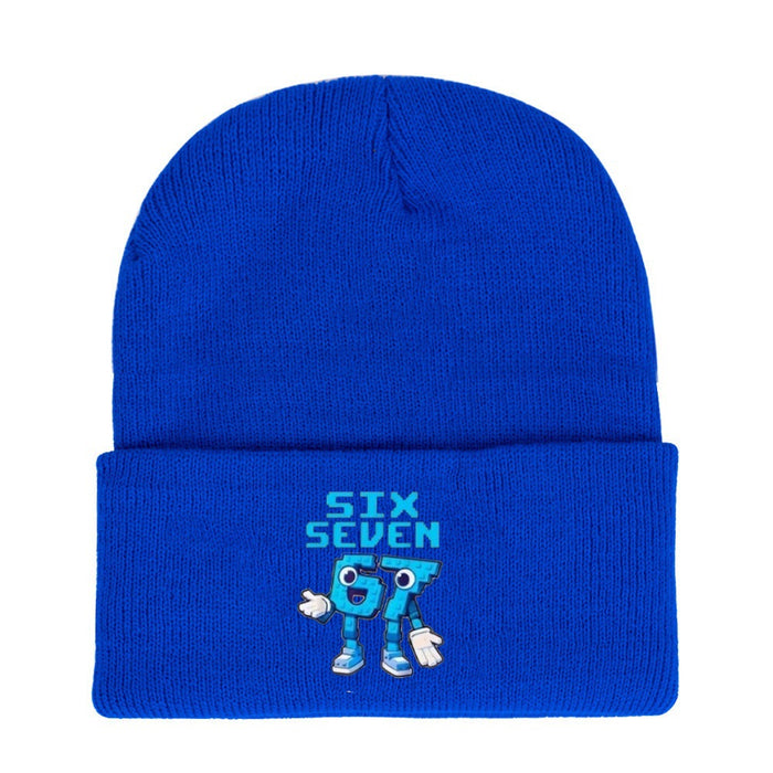 Wholesale Letter pattern knitted hat wool hat warm hat