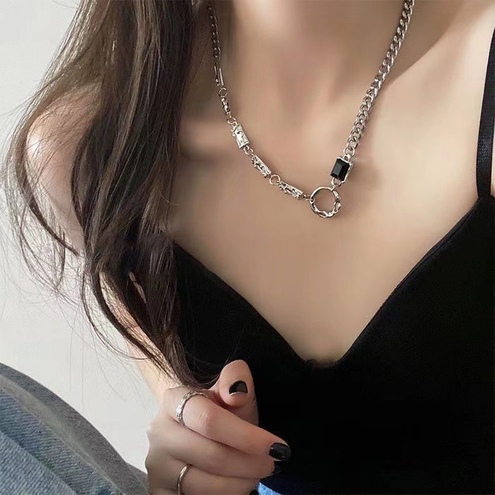 Wholesale Necklace, titanium steel, high-end sweater, chain jewelry, light luxury, versatile jewelry