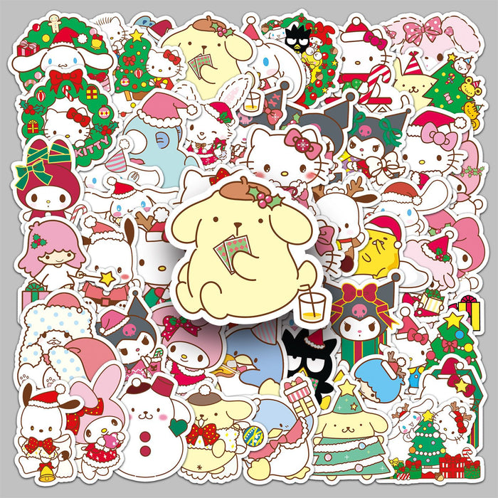 Wholesale 50pcs Christmas Cartoon Cute Waterproof  Stickers