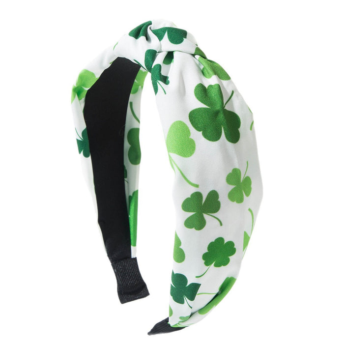 Wholesale Green series clover wide headband