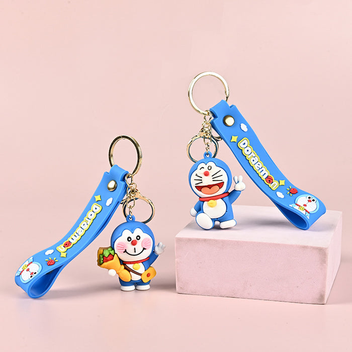 Wholesale Silicone 3D Cartoon Keychain Cute Cat Pendant Decorative Accessory MOQ≥10