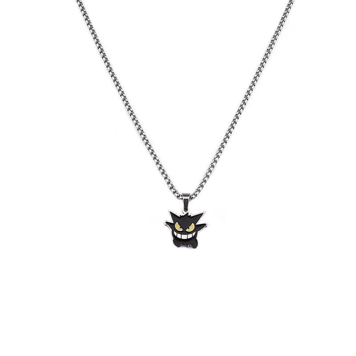 Wholesale Cartoon Genggui Titanium Steel Necklace Personalized Street Pendant with Jewelry Neck Chain
