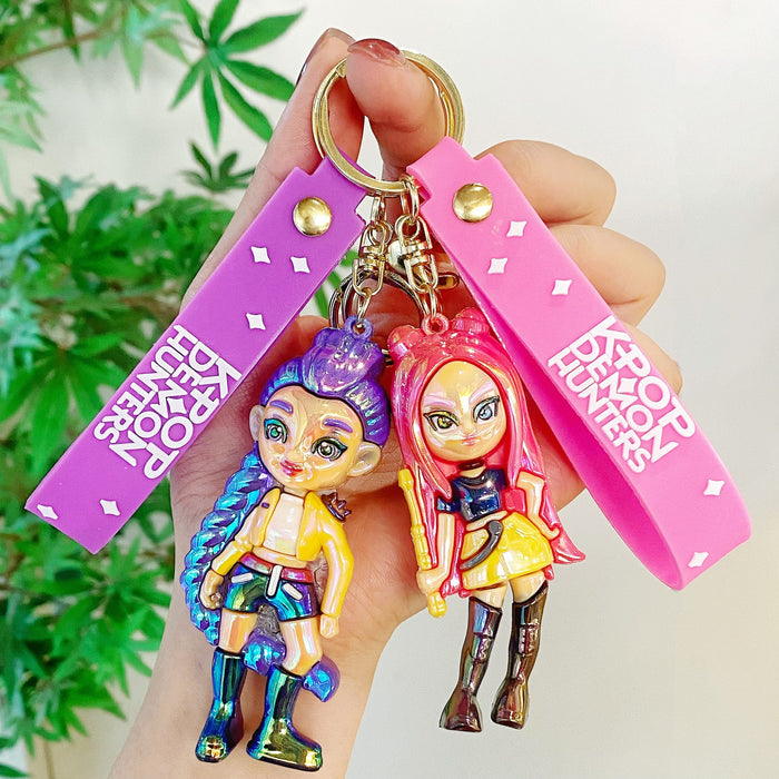 Wholesale Electroplated K-POP keychain pendant